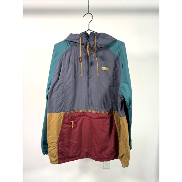 L.L. Bean Mountain Classic 1/2 Zip Insulated Anorak Jacket Multicolor L Tall - Picture 1 of 3